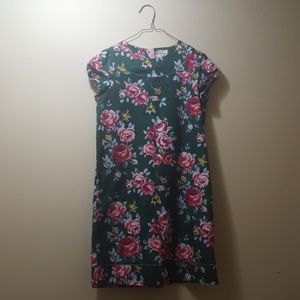 Girls Green Floral Mini Boden Dress